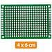 Piastra Prototipo Universale Doppia Faccia 40x60 Mm - Montaggio Tht, Fori 2,54 Mm | Costruzione Circuiti Elettronici - Foto miniatura 5