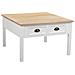 Tavolino Dasalotto Inlegnobianco A 2cassetti 80x80x50h - Foto miniatura 1
