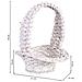 Cesto In Vimini Bianco 38x31x13/16/43h Cm - Foto miniatura 3