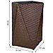 Fioriera In Polyrattan Marrone 31x31x56h - Foto miniatura 7