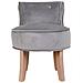 Sgabello Imbottita In Legno Grigio 45x46x36/58h - Foto miniatura 2