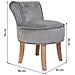 Sgabello Imbottita In Legno Grigio 45x46x36/58h - Foto miniatura 7