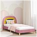 Struttura letto bambini con testata Rosa 90 x 200 cm Velluto - Foto miniatura 2