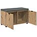Panca per ingresso con porta Rovere Artigianale 80 x 38 x 46 cm - Foto miniatura 5