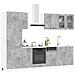 Unità Cucina Lyon 8 pcs Grigio Cemento Legno ingegnerizzato - Foto miniatura 3