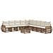 Set Divano da Giardino 10 pcs Beige e Bianco Crema polyrattan - Foto miniatura 1