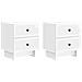 Armadio da Notte 2 pcs Bianco Lucido 43 x 34,5 x 47,5 cm - Foto miniatura 1