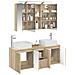 Set di Armadi da Bagno 4 pcs Rovere Sonoma 100 x 14,5 x 70 cm - Foto miniatura 3