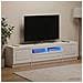 Mobile TV LED a 5 pezzi Bianco Lucido Legno ingegnerizzato - Foto miniatura 3