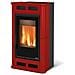 Stufa a Legna in Maiolica Potenza Termica Nominale 8.3 kW 238 m³ Riscaldabili Colore Bordeaux - Foto miniatura 1