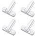 Dylan-ue Bianco Sash Jammer 4 Pz Security Locks Jammer Sash Bloccanti Durevoli In Lega Di Alluminio Extra Serrature Di Sicurezza Per Porte E Finestre Di Upvc Letter Box Per Sicurezza Domestica - Foto miniatura 1