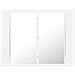 Armadietto a Specchio con Luci LED Bianco 60x12x45 in Acrilico - Foto miniatura 5