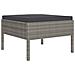 Set Divani Da Giardino 11 Pz Con Cuscini In Polyrattan Grigio - Foto miniatura 3