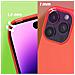 Cover Per Iphone 14 Pro Max Ibrida Semirigida Sottile Leggera Corallo - Foto miniatura 3