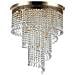 Plafoniera Contemporaneo Cascade Metallo Oro 7 Luci Diffusori Vetro - Foto miniatura 1
