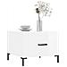 Tavolini Salotto 2pz Bianco Lucido 50x50x40cm Legno Multistrato - Foto miniatura 3