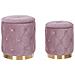 Set Di 2 Pouf Contenitore Pueblo Velluto Rosa - Foto miniatura 2