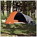 Tenda da Campeggio a Cupola 4 Persone Arancione Impermeabile - Foto miniatura 9
