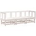 Set Salotto Da Giardino 3 Pz Bianco In Legno Massello Di Pino - Foto miniatura 1