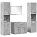 Set Mobili Da Bagno 4 Pz Grigio Cemento In Legno Multistrato - Foto miniatura 2