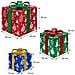 Set 3 Pacchetti Pacchi Regalo Natalizi Luminosi Natale Multicolore Bianco Caldo - Foto miniatura 2