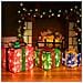 Set 3 Pacchetti Pacchi Regalo Natalizi Luminosi Natale Multicolore Bianco Caldo - Foto miniatura 1