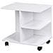 Tavolino Salotto Multifunzione Porta Tv Riviste Comodino Con Ruote Legno Bianco - Foto miniatura 4