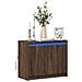 Credenza con LED Rovere Marrone 72x34x61 cm Legno Multistrato - Foto miniatura 2
