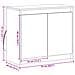 Credenza con LED Rovere Marrone 72x34x61 cm Legno Multistrato - Foto miniatura 3