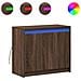 Credenza con LED Rovere Marrone 72x34x61 cm Legno Multistrato - Foto miniatura 1