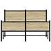 Giroletto Senza Materaso In Metallo Rovere Sonoma 140x190 Cm - Foto miniatura 2