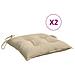 Cuscini Per Sedia 2 Pz Beige 40x40x7 Cm In Tessuto Oxford - Foto miniatura 2