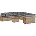 Set Divani Da Giardino 11 Pz Con Cuscini Beige In Polyrattan - Foto miniatura 2