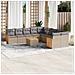 Set Divani Da Giardino 11 Pz Con Cuscini Beige In Polyrattan - Foto miniatura 1