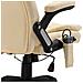 Lusso Casadino -  Sedia Da Ufficio Massaggiante Crema In Similpelle - Foto miniatura 7