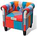 Lusso Casadino -  Poltrona Con Design Patchwork In Tessuto - Foto miniatura 2