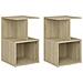 Comodini 2pz Rovere Sonoma 35x35x55 Cm In Legno Multistrato - Foto miniatura 1