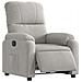 Poltrona Reclinabile Elettrica Grigio Chiaro Tessuto Microfibra - Foto miniatura 2