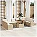 Set da Pranzo da Giardino 11 Pezzi con Cuscini Beige Rattan Acacia - Foto miniatura 2
