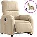 Poltrona Reclinabile Elettrica Crema in Tessuto di Microfibra - Foto miniatura 1