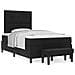 Letto Box Spring con Materasso e Panchina Nera 120x190 cm Tessuto - Foto miniatura 4