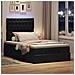 Struttura Letto Pouf con Materasso Nero 120x200 cm in Tessuto - Foto miniatura 3