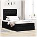 Struttura Letto Pouf con Materasso Nero 120x200 cm in Tessuto - Foto miniatura 4