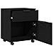 Armadio Mobile con Ruote  Nero Rovere 45x38x54 cm - Foto miniatura 5