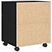 Armadio Mobile con Ruote  Nero Rovere 45x38x54 cm - Foto miniatura 8