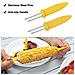 Set Di Supporti Per Mais In Acciaio Inossidabile 8,3 Cm Gialli 10 Pezzi - Foto miniatura 5