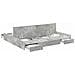 Struttura letto con contenitore Grigio cemento 180 x 200 cm - Foto miniatura 3