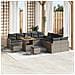 Set Divano da Giardino con cuscino 13 pcs Grigio Poly Rattan - Foto miniatura 2
