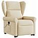 Poltrona Alzapersona Massaggiante Reclinabile Crema in Tessuto - Foto miniatura 3
