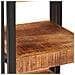 Comodino Marrone e nero 38 x 33 x 58 cm Legno di mango massello - Foto miniatura 7